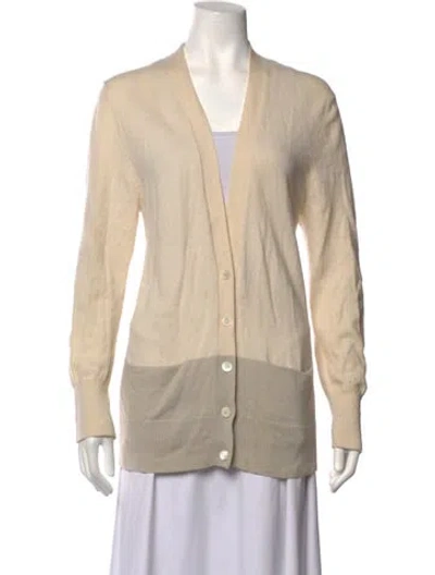 Pre-owned Tse Cashmere V-neck Sweater In Neutrals