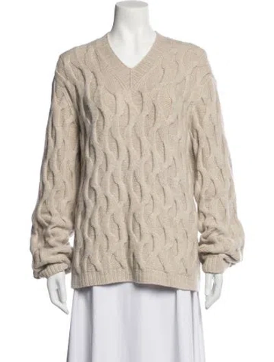 Pre-owned Tse Cashmere V-neck Sweater In Neutrals