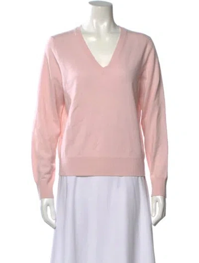 Pre-owned Tse Cashmere V-neck Sweater In Pink