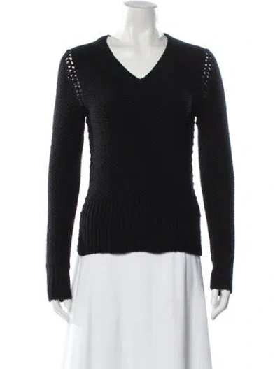 Pre-owned Tse Cashmere V-neck Sweater W/ Tags In Black