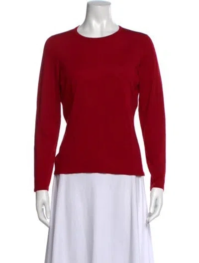 Pre-owned Tse Cashmere Wool Crew Neck Sweater In Red