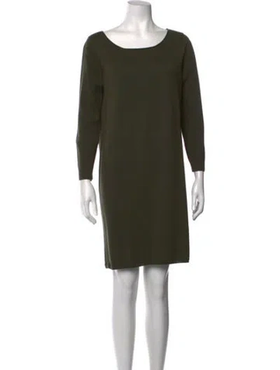 Pre-owned Tse Cashmere Wool Mini Dress In Green