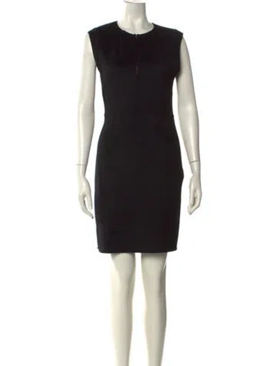 Pre-owned Tse Crew Neck Mini Dress In Black