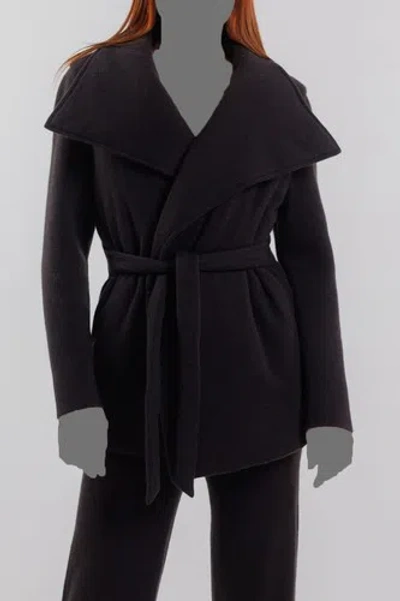 Pre-owned Tse For Neiman Marcus $1595  Women's Black Wrap Quilted Jacket Size M
