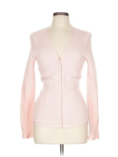 Pre-owned Tse Long Sleeve Top Pink Plunge Neckline Tops