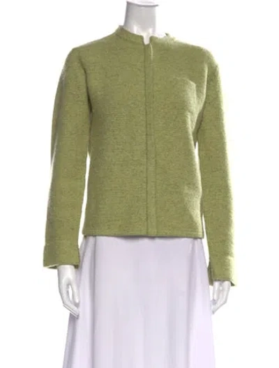 Pre-owned Tse Mock Neck Sweater In Green