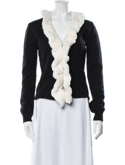 Pre-owned Tse Open Front Sweater In Black