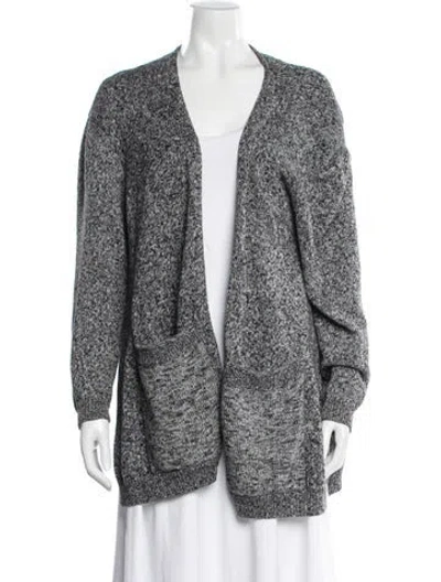 Pre-owned Tse Open Front Sweater In Gray