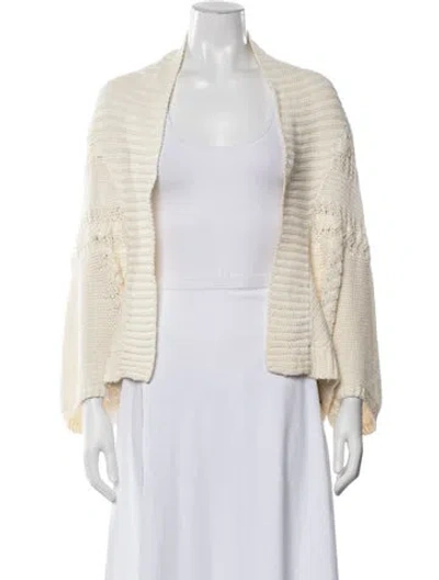 Pre-owned Tse Open Front Sweater In Neutrals