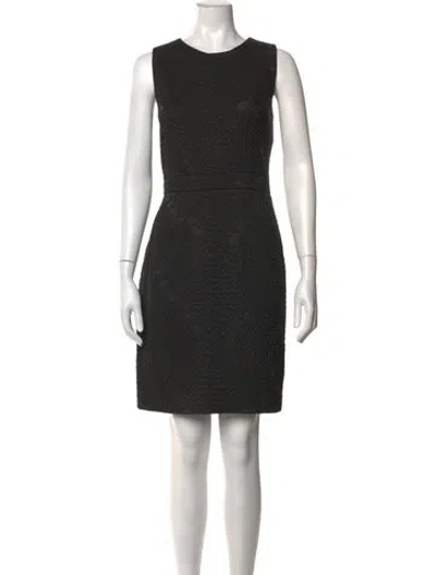 Pre-owned Tse Patterned Knee-length Dress In Black
