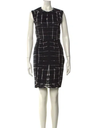 Pre-owned Tse Plaid Print Mini Dress In Black