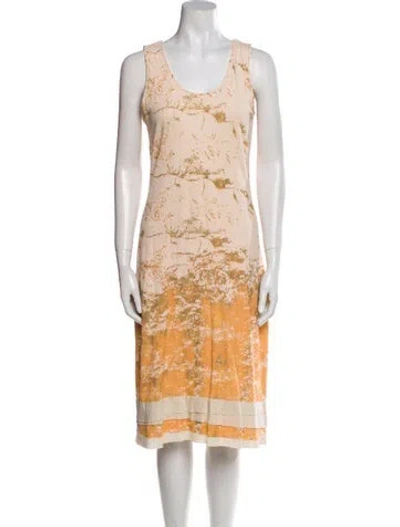 Pre-owned Tse Printed Knee-length Dress In Neutral