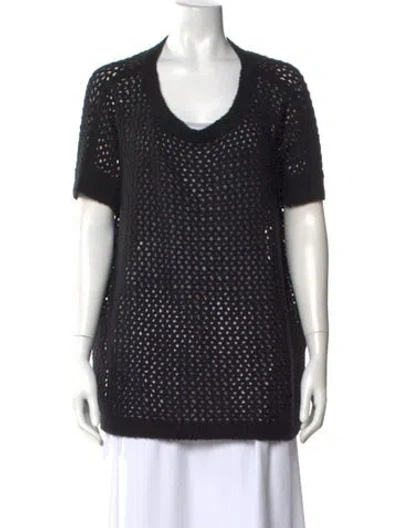 Pre-owned Tse Scoop Neck Sweater In Black