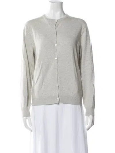 Pre-owned Tse Silk Crew Neck Sweater In Blue