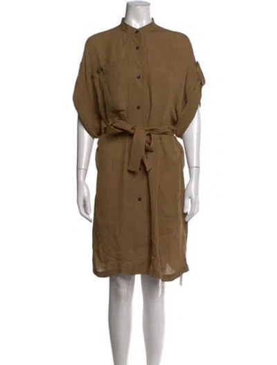 Pre-owned Tse Silk Knee-length Dress In Neutrals