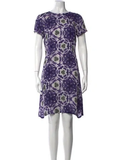 Pre-owned Tse Silk Knee-length Dress In Purple