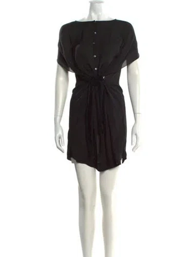 Pre-owned Tse Silk Mini Dress In Black