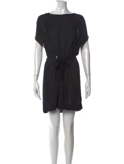 Pre-owned Tse Silk Mini Dress In Black