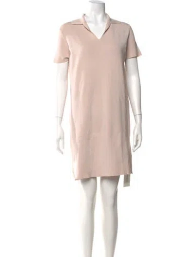 Pre-owned Tse Silk Mini Dress In Neutral