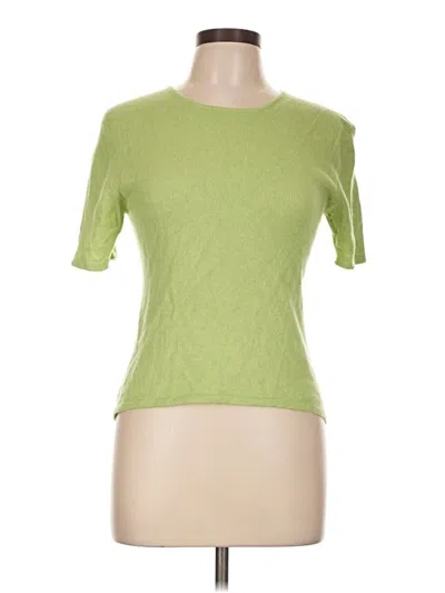 Pre-owned Tse Silk Pullover Sweater In Green