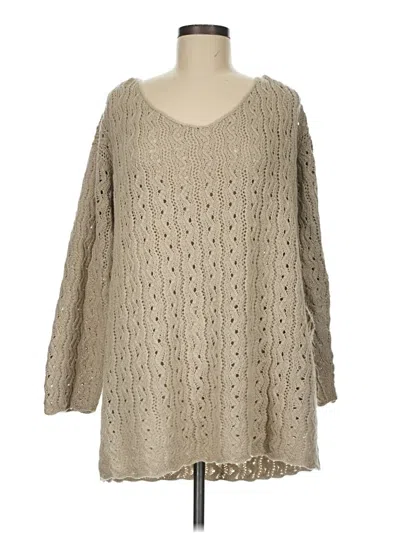 Pre-owned Tse Silk Pullover Sweater In Tan