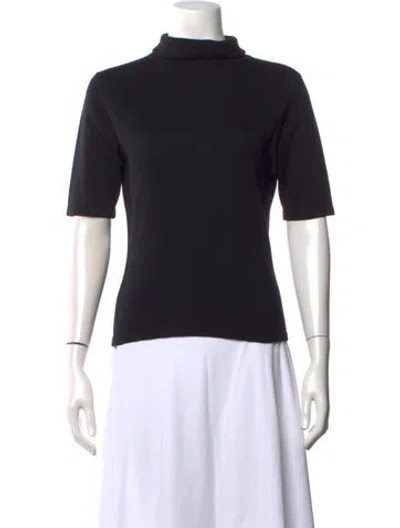 Pre-owned Tse Silk Turtleneck Sweater In Black