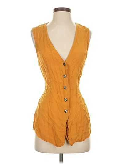 Pre-owned Tse Sleeveless Blouse In Yellow