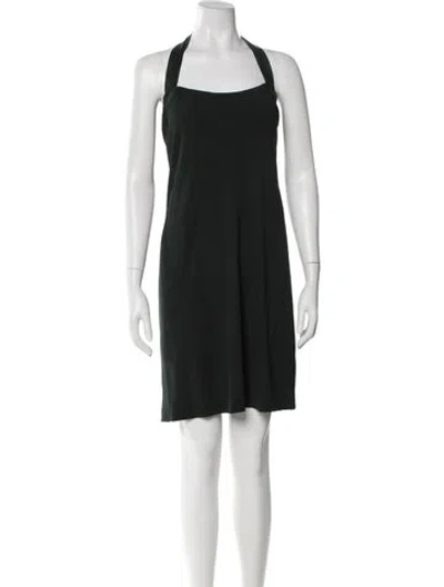 Pre-owned Tse Square Neckline Mini Dress In Green