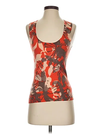 Pre-owned Tse Tank Top Red Strapless Neckline Tops