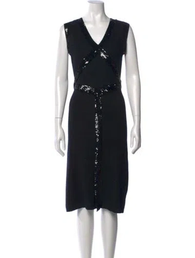 Pre-owned Tse Vintage Knee-length Dress In Black