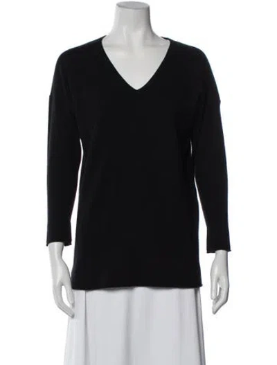 Pre-owned Tse V-neck Sweater In Black