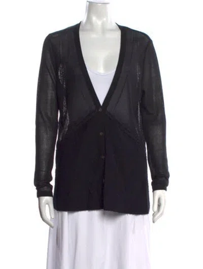 Pre-owned Tse V-neck Sweater In Black