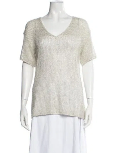 Pre-owned Tse V-neck Sweater In Multicolor
