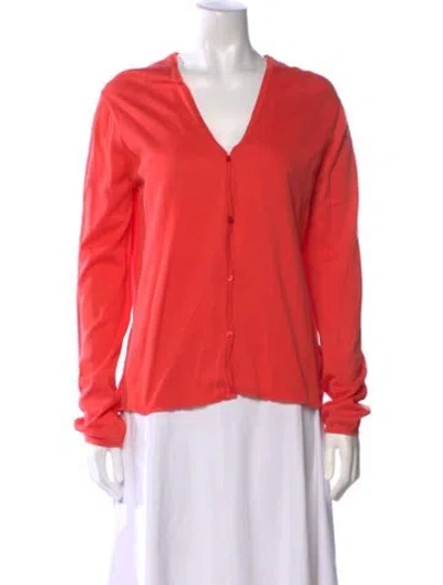 Pre-owned Tse V-neck Sweater In Orange