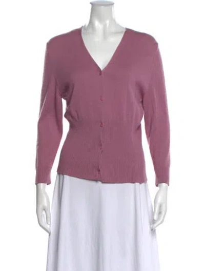 Pre-owned Tse V-neck Sweater In Pink