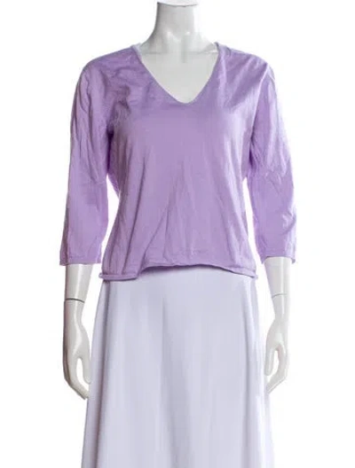 Pre-owned Tse V-neck Sweater In Purple