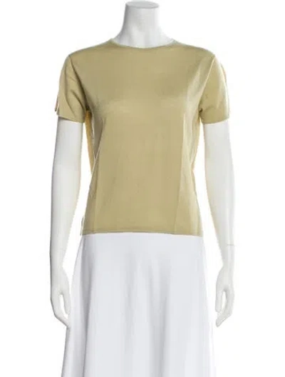 Pre-owned Tse Wool Bateau Neckline Sweater In Yellow