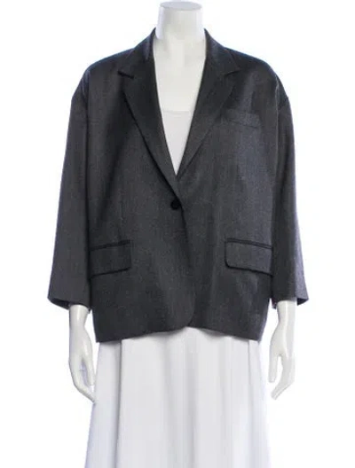 Pre-owned Tse Wool Blazer In Gray