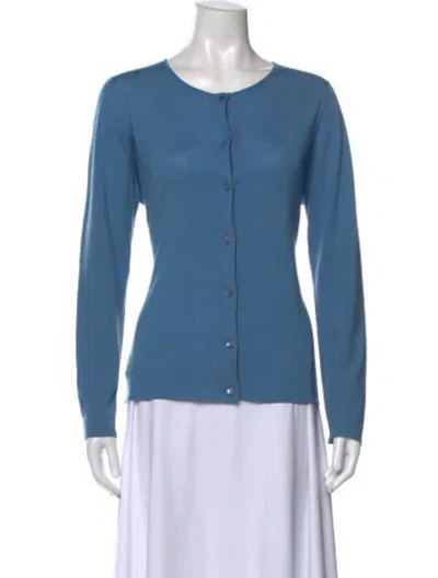 Pre-owned Tse Wool Crew Neck Sweater In Blue