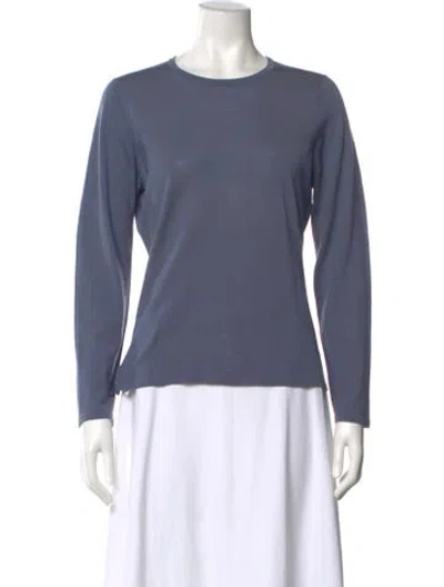 Pre-owned Tse Wool Crew Neck Sweater In Blue