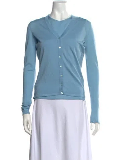 Pre-owned Tse Wool Crew Neck Sweater In Blue