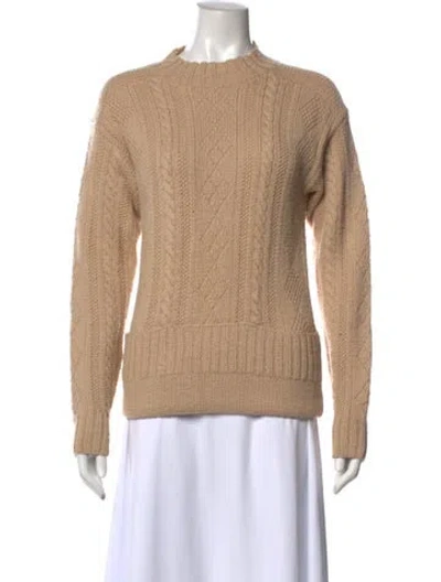 Pre-owned Tse Wool Crew Neck Sweater In Brown