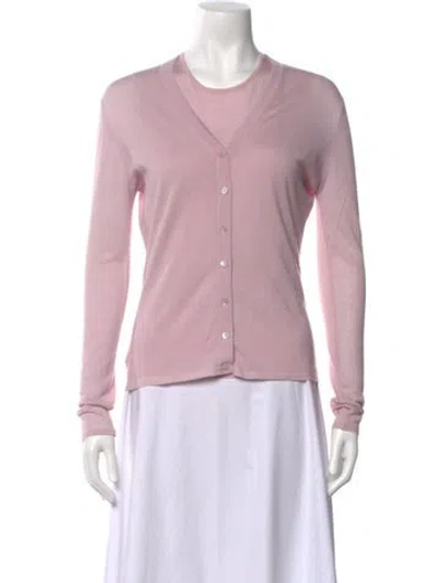 Pre-owned Tse Wool Crew Neck Sweater In Pink