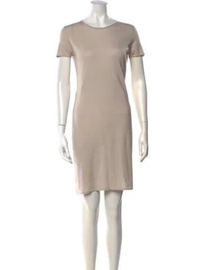 Pre-owned Tse Wool Knee-length Dress In Neutrals