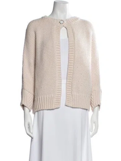 Pre-owned Tse Wool Open Front Sweater In Neutrals