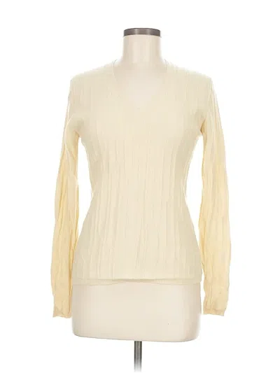 Pre-owned Tse Wool Pullover Sweater In White