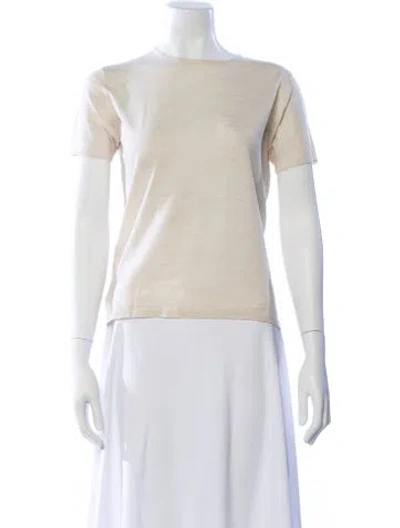 Pre-owned Tse Wool Scoop Neck Sweater In Neutral