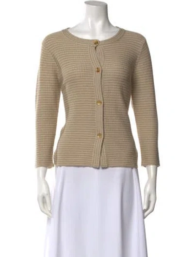 Pre-owned Tse Wool Scoop Neck Sweater In Neutral