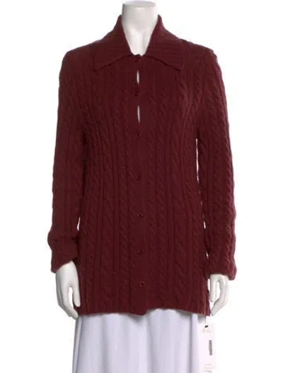 Pre-owned Tse Wool Sweater In Burgundy