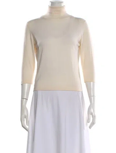 Pre-owned Tse Wool Turtleneck Sweater In Neutral